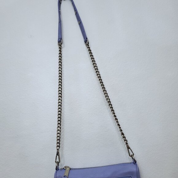 Rebecca Minkoff Lavender Lilac 5-Zip Leather Chain Crossbody Bag - Picture 3 of 16